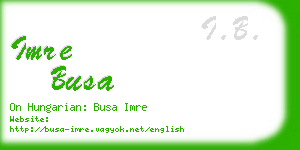 imre busa business card